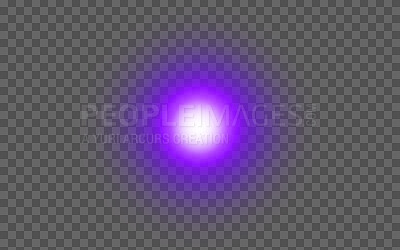 Digital lens flare, purple beam of light isolated on png or transparent background, mockup space and bokeh. Flash, spark and bright with glow, circle or ring with ray or gleam, lighting and neon