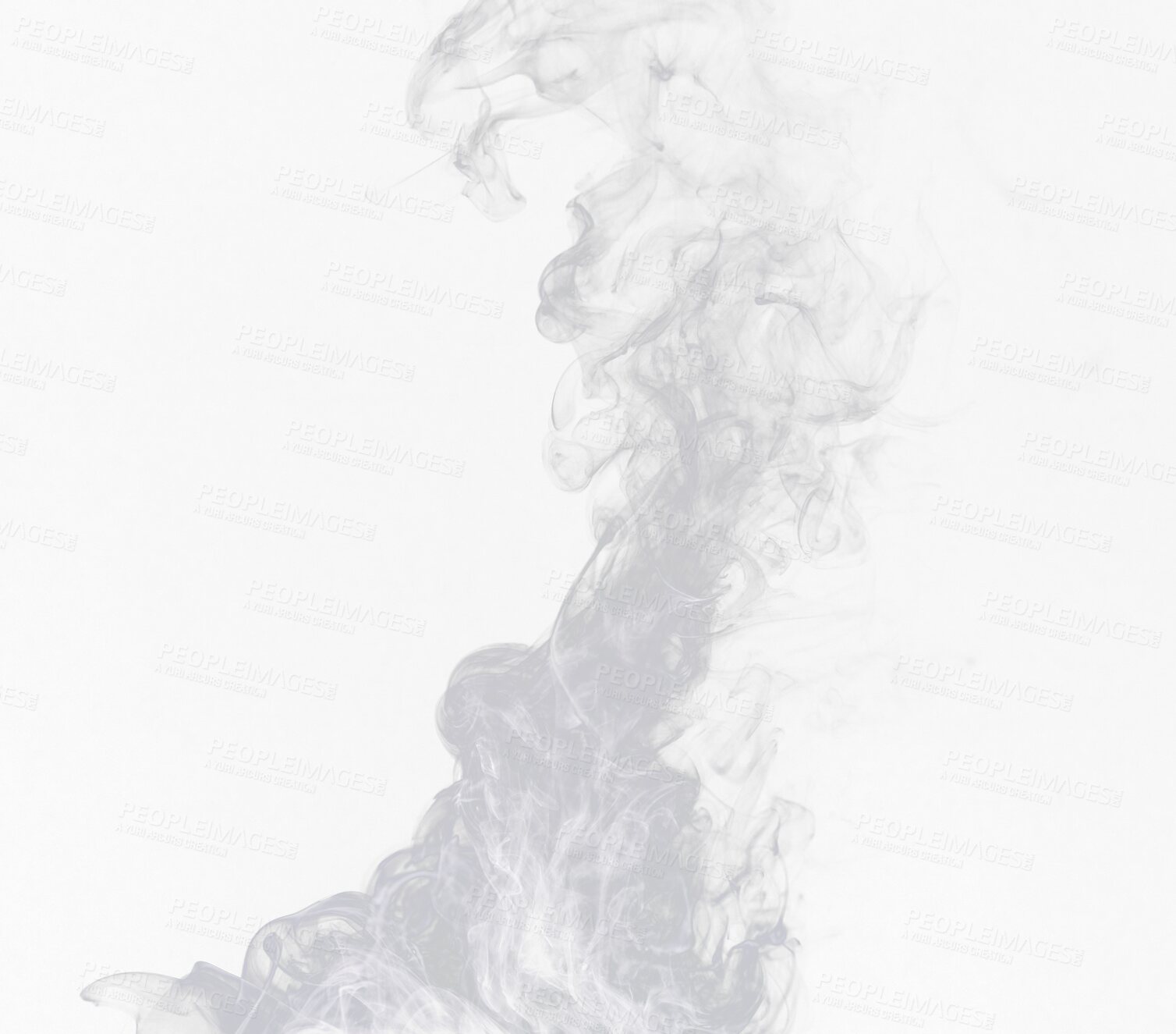 Buy stock photo White puff of smoke, vapor and mist isolated on png or transparent background, incense or fire burning. Steam, misty and foggy air with dry ice and powder spray, fog and condensation with abstract