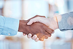 Shaking hands, partnership and agreement between business people with team, collaboration and onboarding. Recruitment, hiring and success in deal or contract, support and solidarity with handshake
