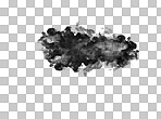 Black smoke, cloud or vapor on transparent background of smokey flare, realistic steam gas, mist explosion with a particle powder spray, fog element or texture isolated of png format image