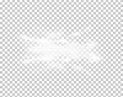 Buy stock photo White art, abstract or spray paint design with messy effects isolated on transparent png background. Scribble or dirty sketch element with powder, cloudy particles or foggy dust texture or pattern