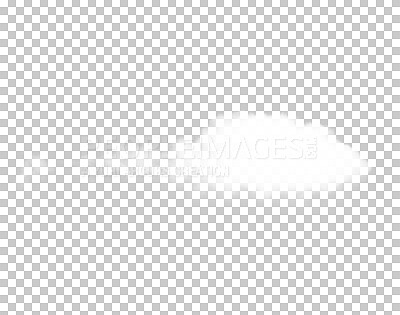 Buy stock photo Smoke, clouds and white fog on transparent background for vape, smog gas and weather on png texture. Storm graphic, cloudy nature and isolated shape of steam, mist vapor and spray for natural element