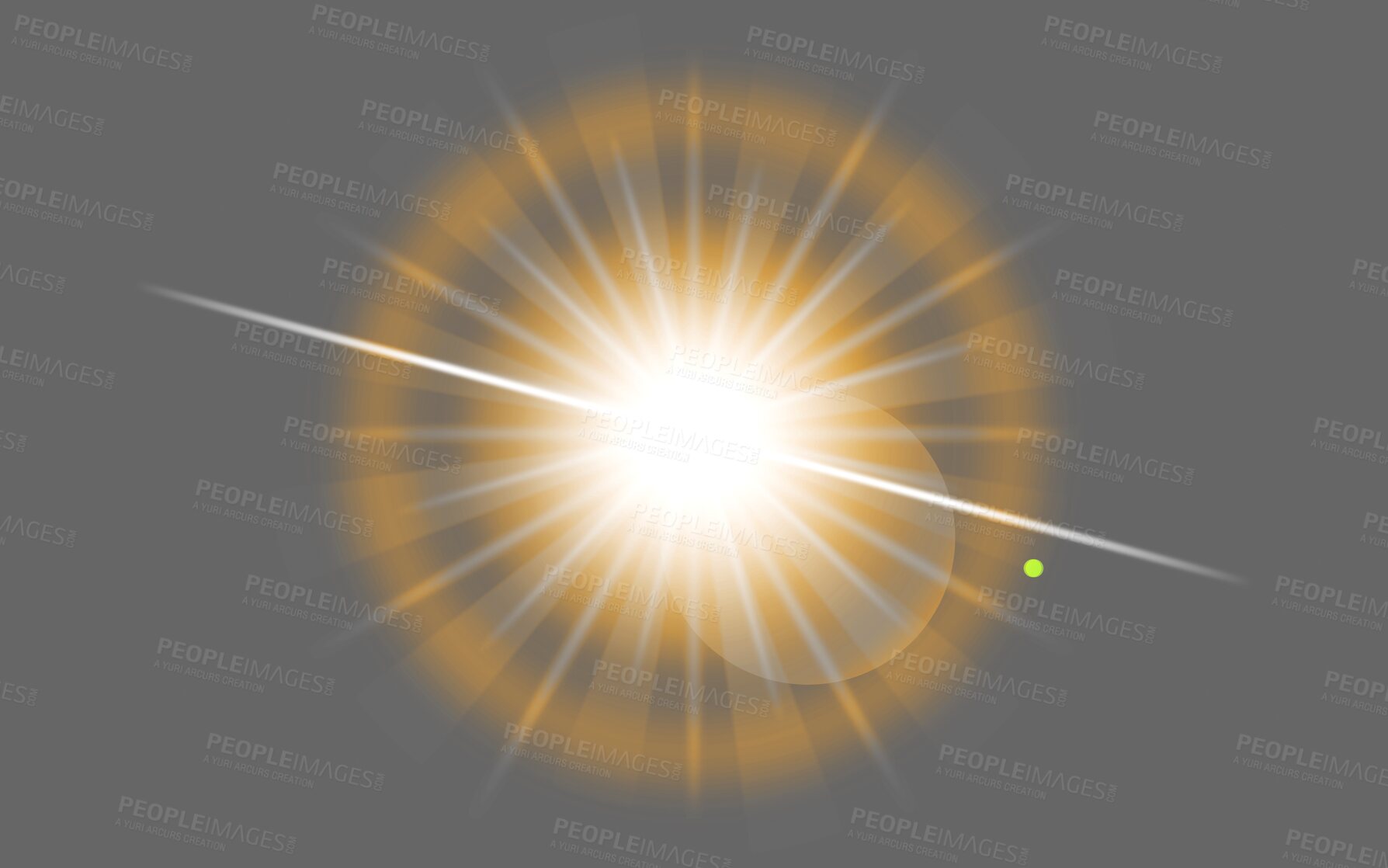 Buy stock photo PNG, lens flare and explosion on a transparent background to simulate the sun, a star or light. Digital, special effects and cgi with a spotlight or sparkle illustration for graphic design