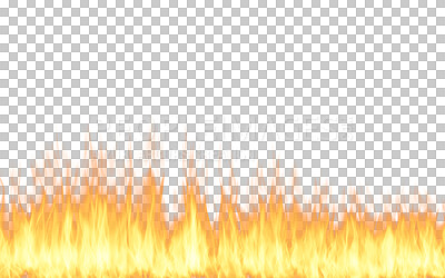 Fire, flame and hot by transparent png background with mock up space for  burning, heat and spark. Burn, flames and graphic for wildfire, pollution  or emergency for natural disaster for design