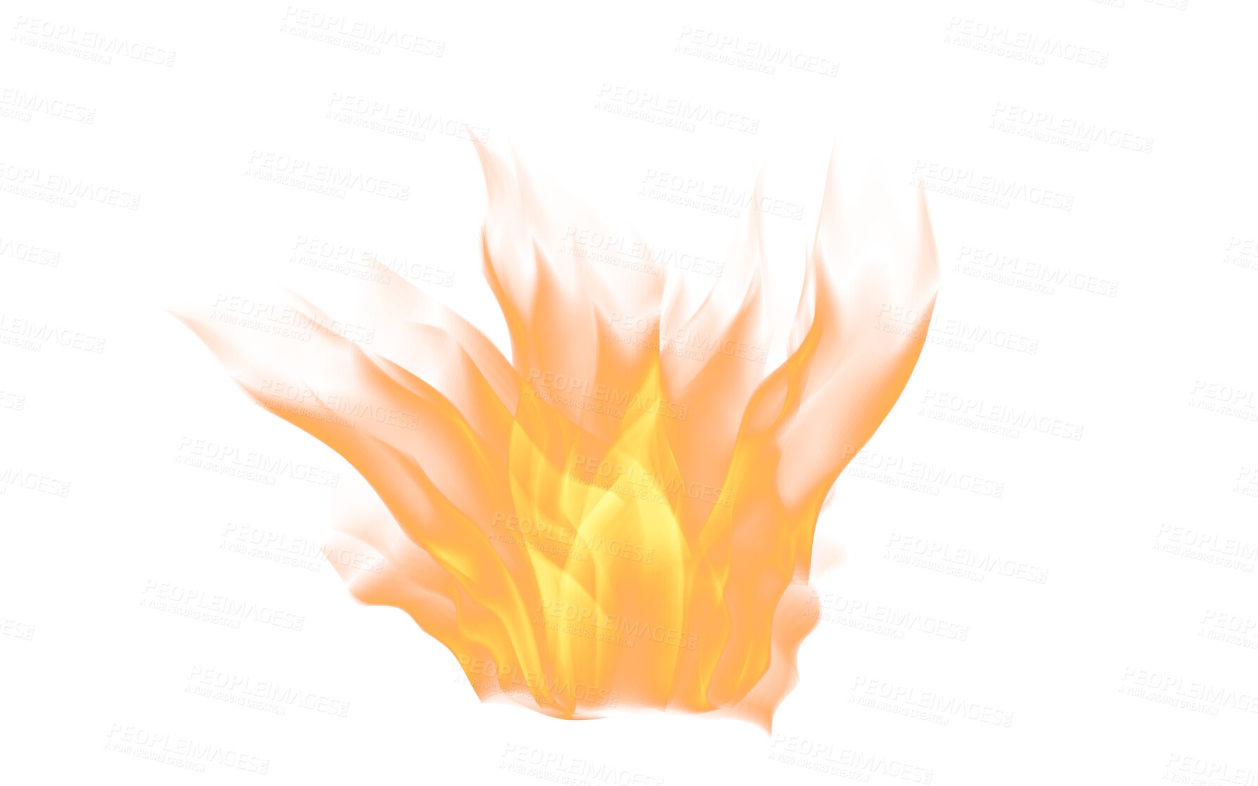 Buy stock photo PNG, fire and flame isolated on a transparent background for an illustration of a hot, burning blaze of heat. Abstract, creative and flames for digital enhancement, special effects or cgi