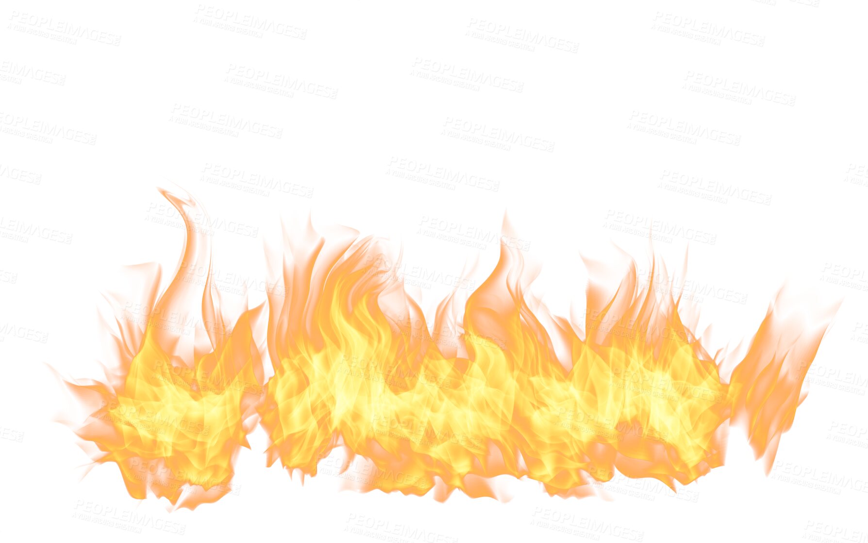 Buy stock photo PNG, fire and blaze isolated on a transparent background for an illustration of a hot, burning blaze for heat. Abstract, creative and flames for digital enhancement, special effects or cgi