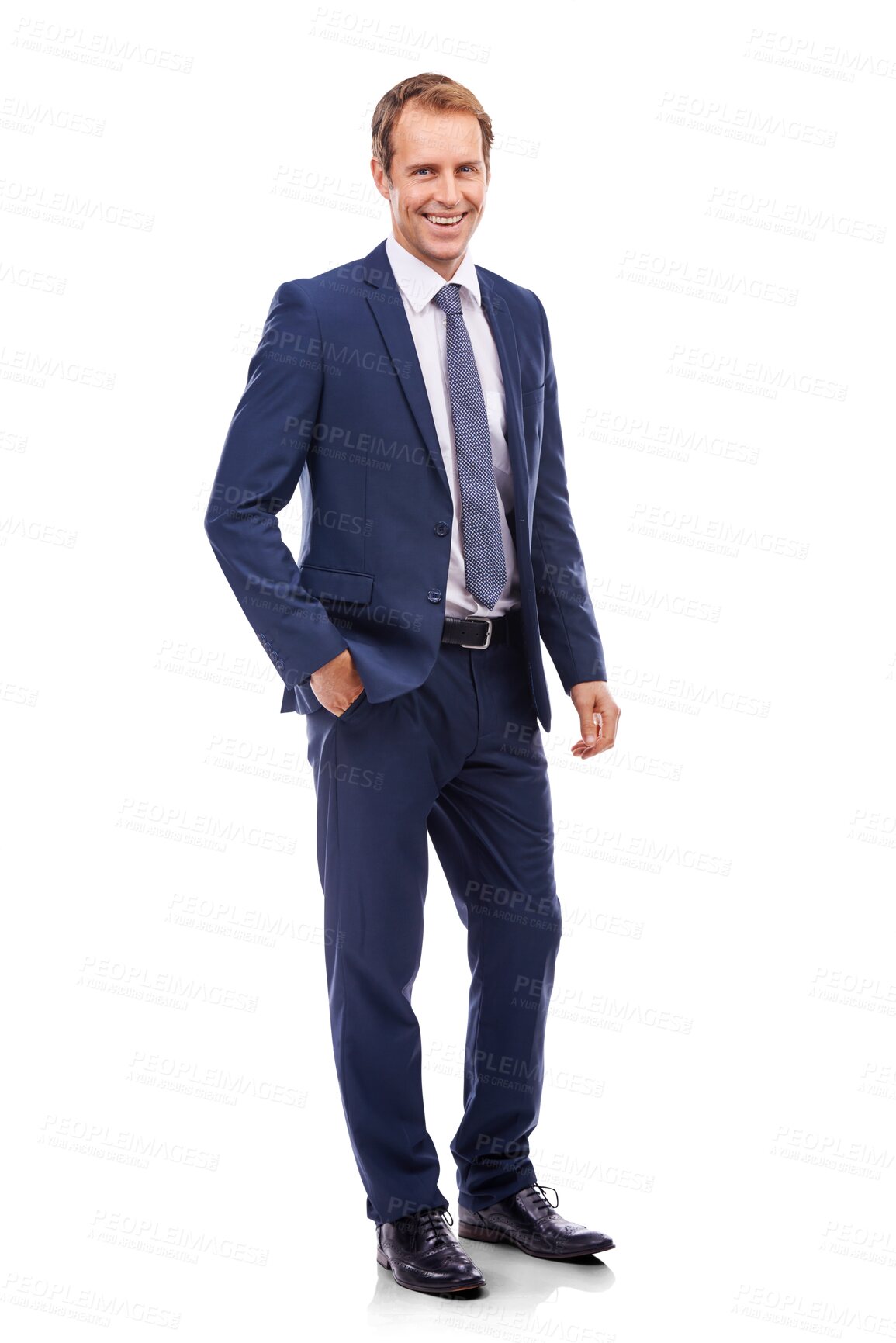 Buy stock photo Happy corporate, portrait and man isolated on a transparent png background in a suit. Male entrepreneur, professional business worker or confidence in career, smile or pride from confident salesman