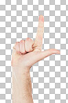 Teacher, hand or counting fingers in mathematic solution, problem solving or education addition. Zoom, model or man gesture in countdown, timer or emoji on mockup isolated on a png background