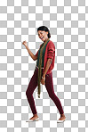 A Success, black woman and celebration for achievement, happiness and girl. African American female, lay and movement for motivation, winner and victory on backdrop isolated on a png background