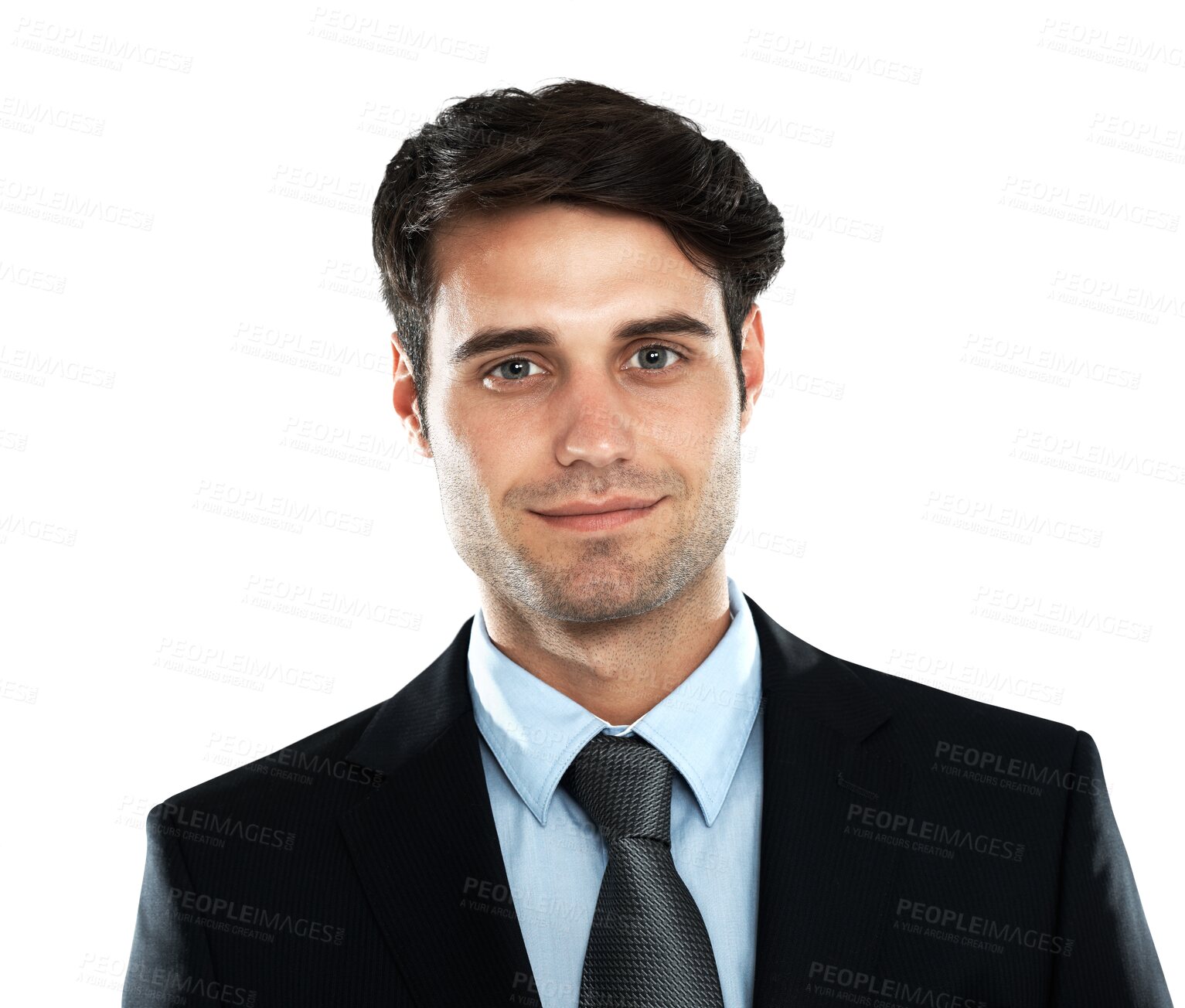 Buy stock photo Portrait, business and man with confidence, startup and guy isolated against a transparent background.  Face, male employee and consultant with growth, skills and formal with png, company and agent