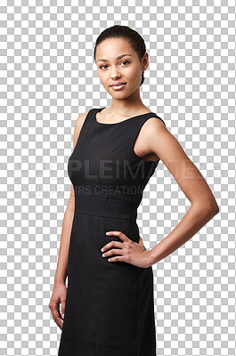 Buy stock photo Corporate, confident and portrait of business woman on isolated, png and transparent background. Professional work, success and face of female person for pride, confidence and empowerment for company