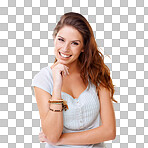 PNG of a Cropped shot of an attractive young woman 