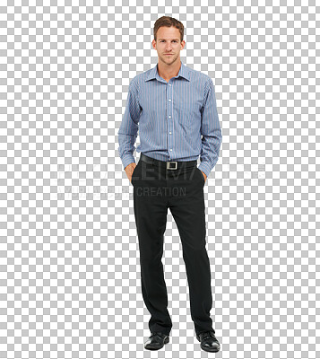 Buy stock photo PNG of Studio portrait of a handsome young businessman posing 