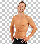 PNG Studio portrait of a handsome young man posing shirtless 