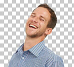 PNG Studio shot of a handsome young man laughing out loud 
