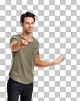 PNG of Studio shot of a handsome young man 