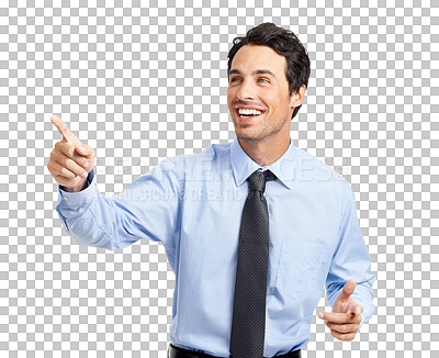 Buy stock photo A handsome smiling businessman isolated on a png background