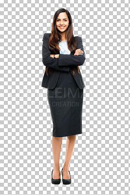 Buy stock photo a indian businesswoman posing against isolated on a png background