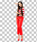 a woman posing against isolated on a png background