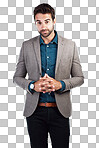 A handsome man posing isolated on a png background