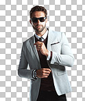 A handsome man posing isolated on a png background