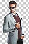 A handsome man posing isolated on a png background