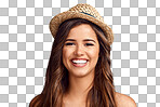 Studio shot of a beautiful young woman smiling against isolated on a png background