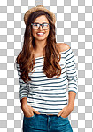 Studio shot of a beautiful young woman posing isolated on a png background