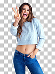 Studio shot of a beautiful young woman posing isolated on a png background