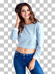 Studio shot of a beautiful young woman posing against a isolated on a png background