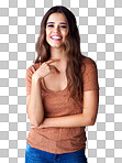 Studio shot of beautiful young woman posing isolated on a png background