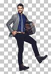 Shot of a stylishly dressed young man posing against a isolated on a png background