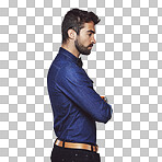 Shot of a stylishly dressed young man posing isolated on a png background