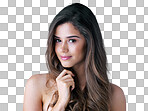 Studio shot of a beautiful young woman posing isolated on a png background