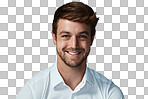 Studio portrait of a handsome young man posing isolated on a png background