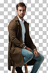 Studio portrait of a handsome young man posing isolated on a png background