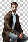 Studio shot of a handsome young man posing isolated on a png background