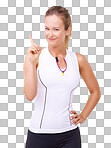 portrait of an attractive woman in gym clothes isolated on a png background