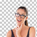 Studio shot of a young woman isolated on a png background