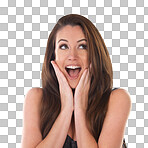 Studio shot of a young woman isolated on a png background