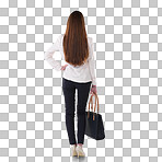 Studio shot of a young woman isolated on a png background