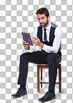 A handsome and well-dressed young man isolated on a png background