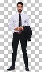 Studio shot of a handsome and well-dressed young man isolated on a png background