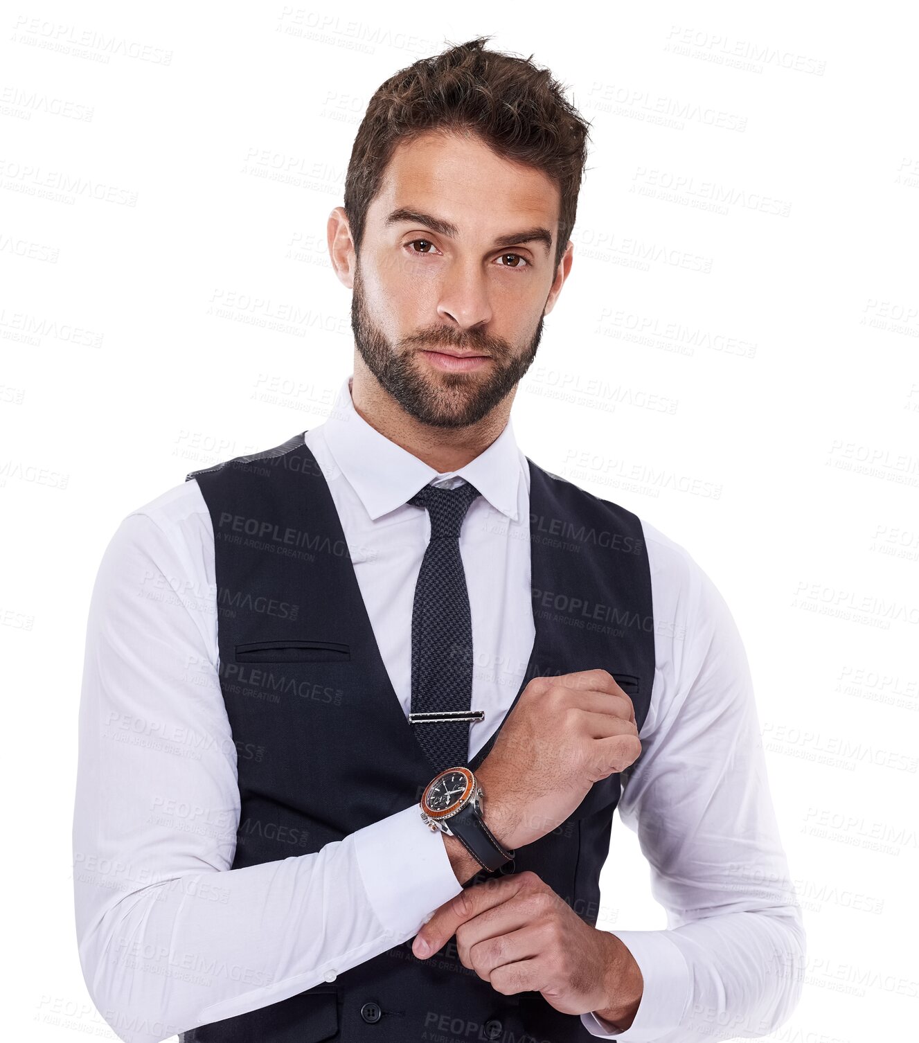 Buy stock photo Lawyer, portrait and serious business man isolated on a transparent png background. Face, professional and male entrepreneur, person or attorney from Australia with pride for career, job and success.