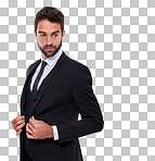 Cropped shot of a well dressed young man against isolated on a png background