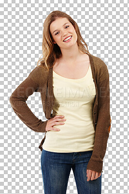 Young casual fashion beautiful girl standing in studio Stock Photo