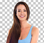 Cropped shot of a beautiful young woman isolated on a png background