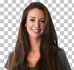 Cropped shot of a beautiful young woman isolated on a png background