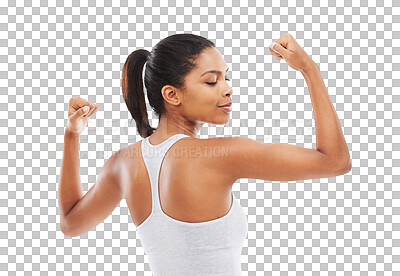 A young woman in gym clothes flexing her arms isolated on png background   Buy Stock Photo on PeopleImages, Picture And Royalty Free Image. Pic  2833346 - PeopleImages