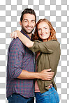 Shot of a couple posing against a isolated on png background